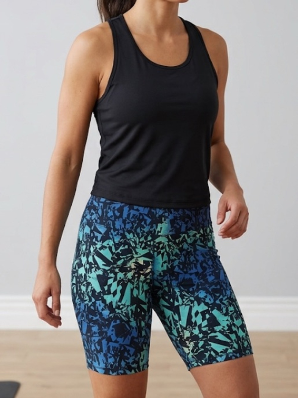 Danskin Now Geometric Crystalline Bike Shorts Plus SZ 2X